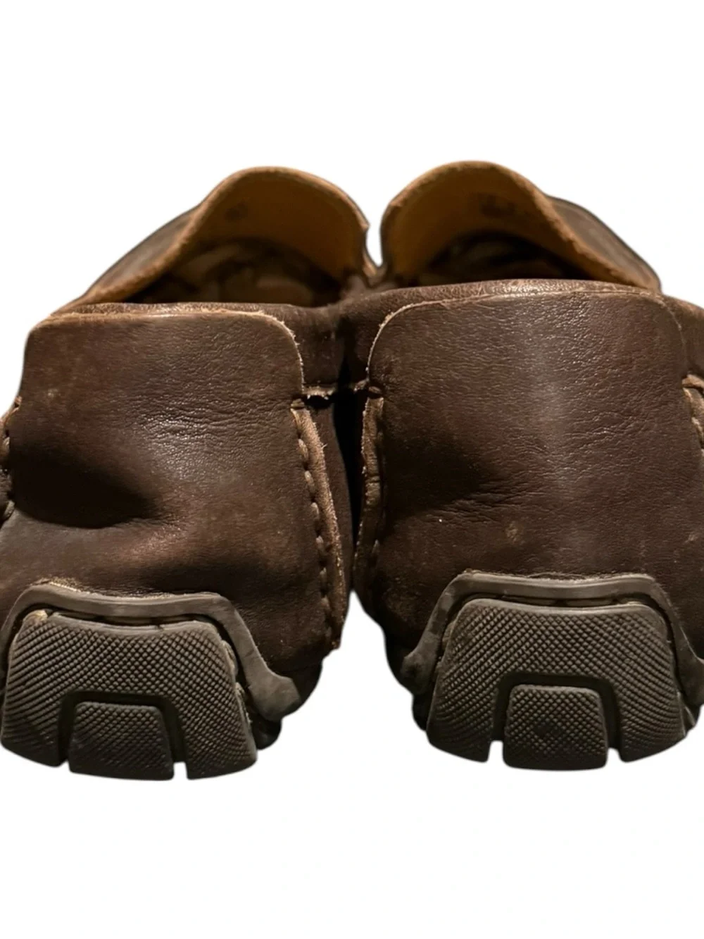 Clarks Men's Driving Loafers Brown Leather Casual Slip On Men's Size 13 M